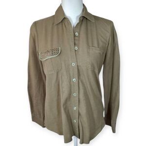 BILLABONG ARMY GREEN BUTTON DOWN SHIRT SZ.S EUC.